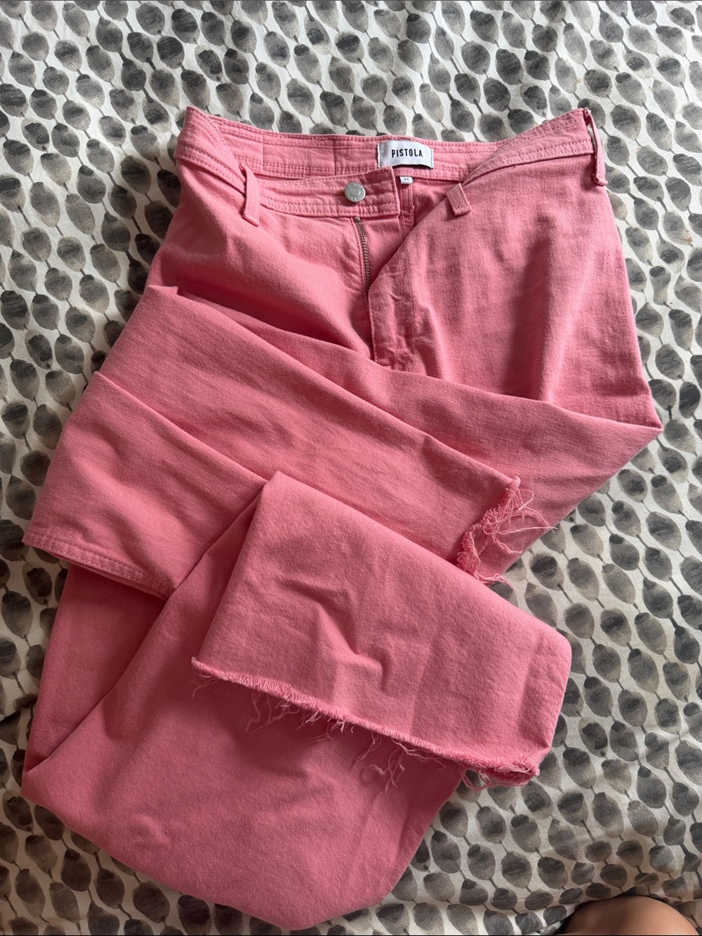 pistola Rose Pink High-Rise Ankle Jeans